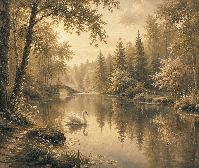 Serene Landscape Collection Floating Frame Canvas