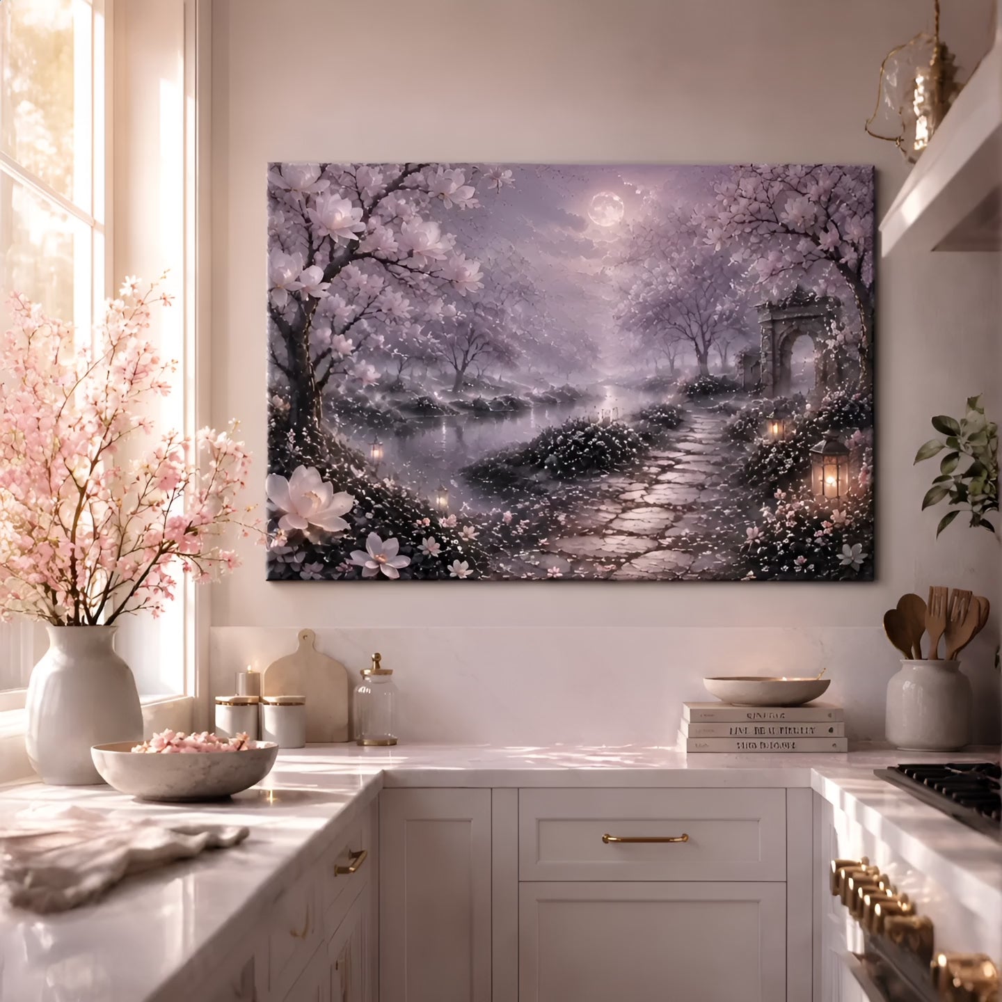 Magnolia Garden | Oil Painting Style Canvas