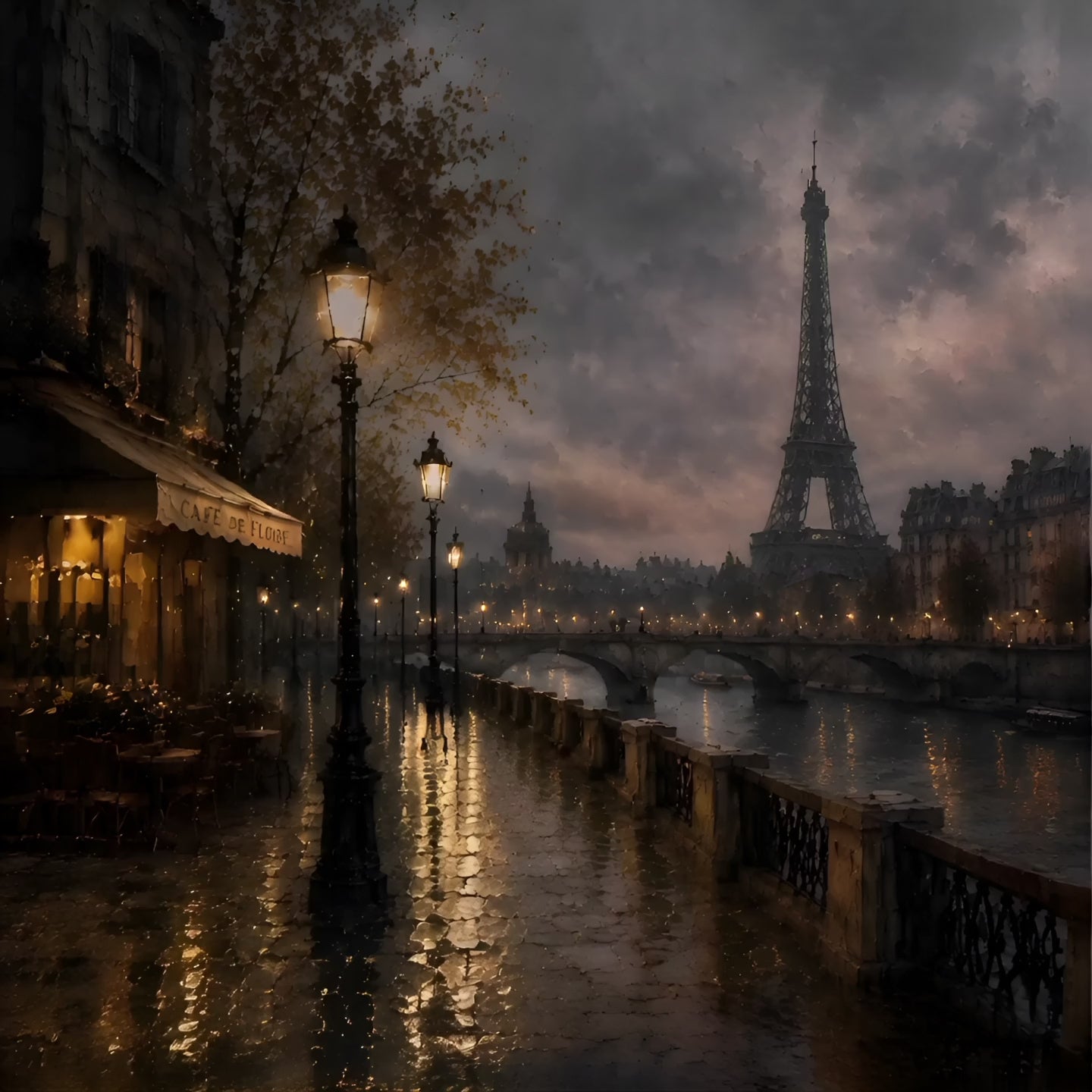 Paris Stroll | Oil Painting Style Canvas