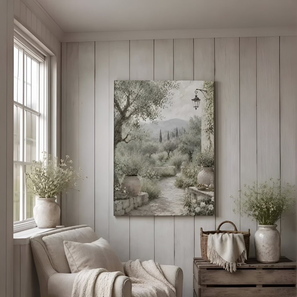Tuscan Olive Garden | Oil Painting Style Canvas