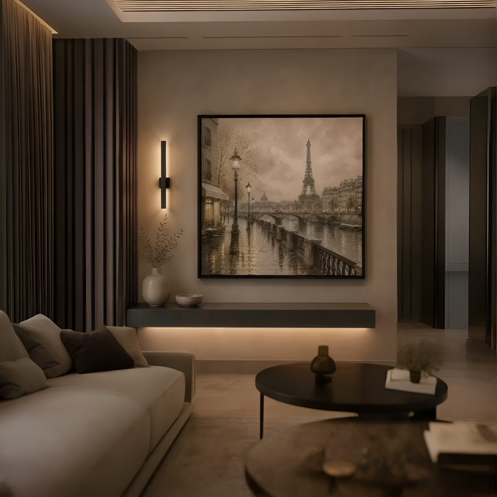 Paris Stroll | Oil Painting Style Floating Frame Canvas